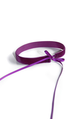 Violet velvet choker 