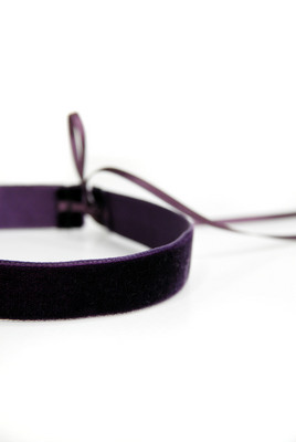 Plum velvet choker 