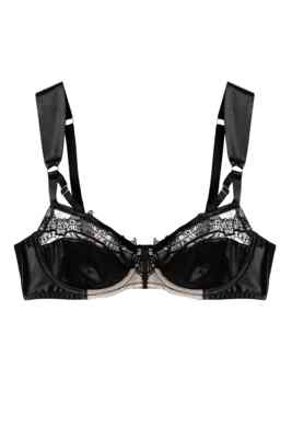 Wren Black Lace and Illusion Mesh Bra 