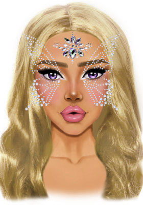  Fairy adhesive face jewels
