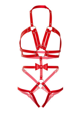  Studded O-ring harness teddy 