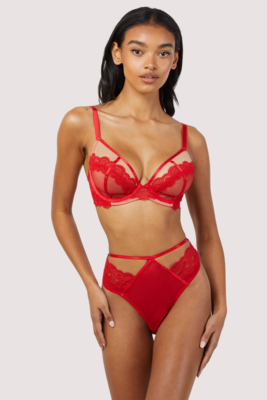 Maisie Red Balconette Bra 