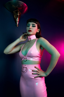  Imogen pink latex and ring bra 