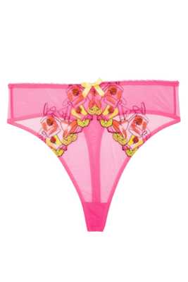 Magda Pink Neon Cocktail  High Waist Thong 