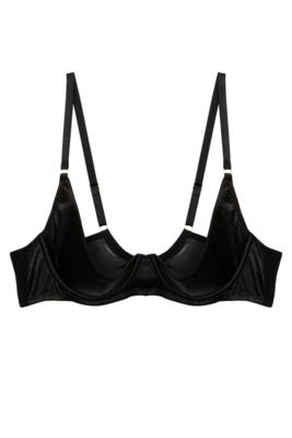 Etta black quarter cup bra 