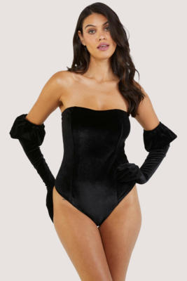 Halina puff-sleeve body with gloves 