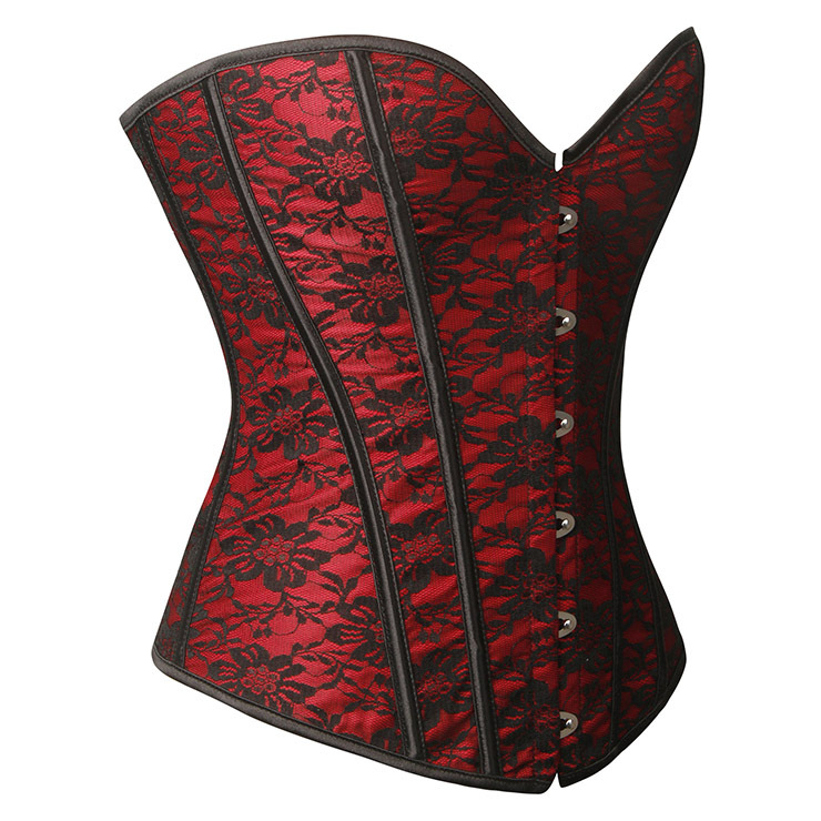 Lace red and black Corset  
