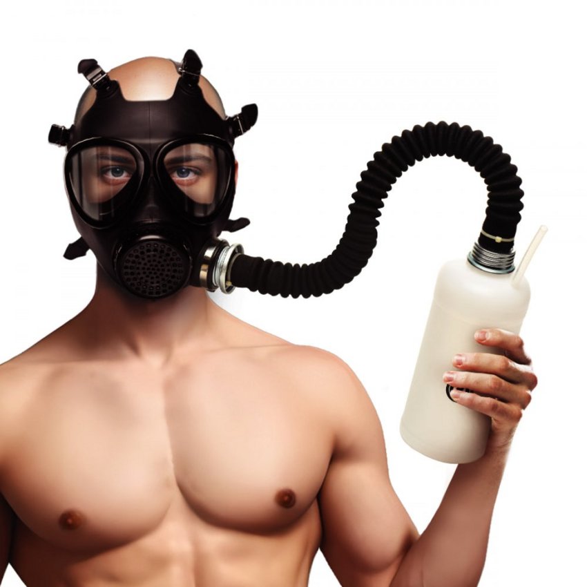 Inhaler Gas Mask with Bottle  