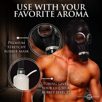 Dark Inhaler Gas Mask with Bottle 