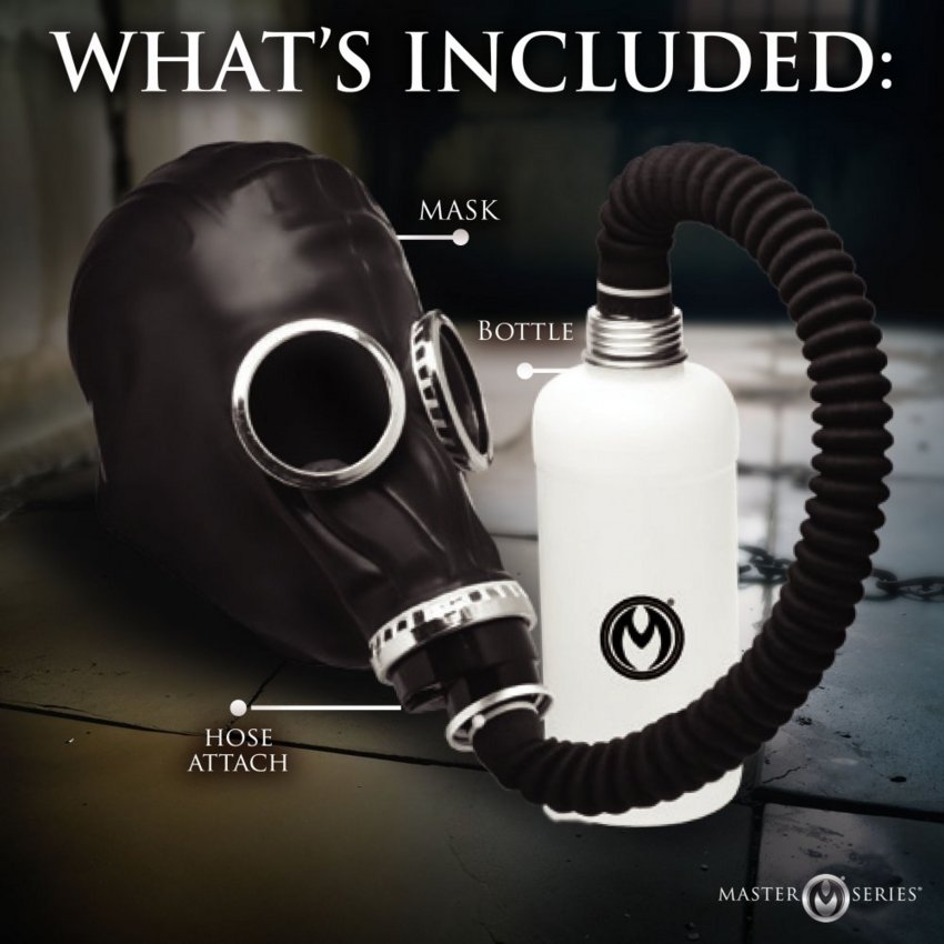 Dark Inhaler Gas Mask with Bottle  