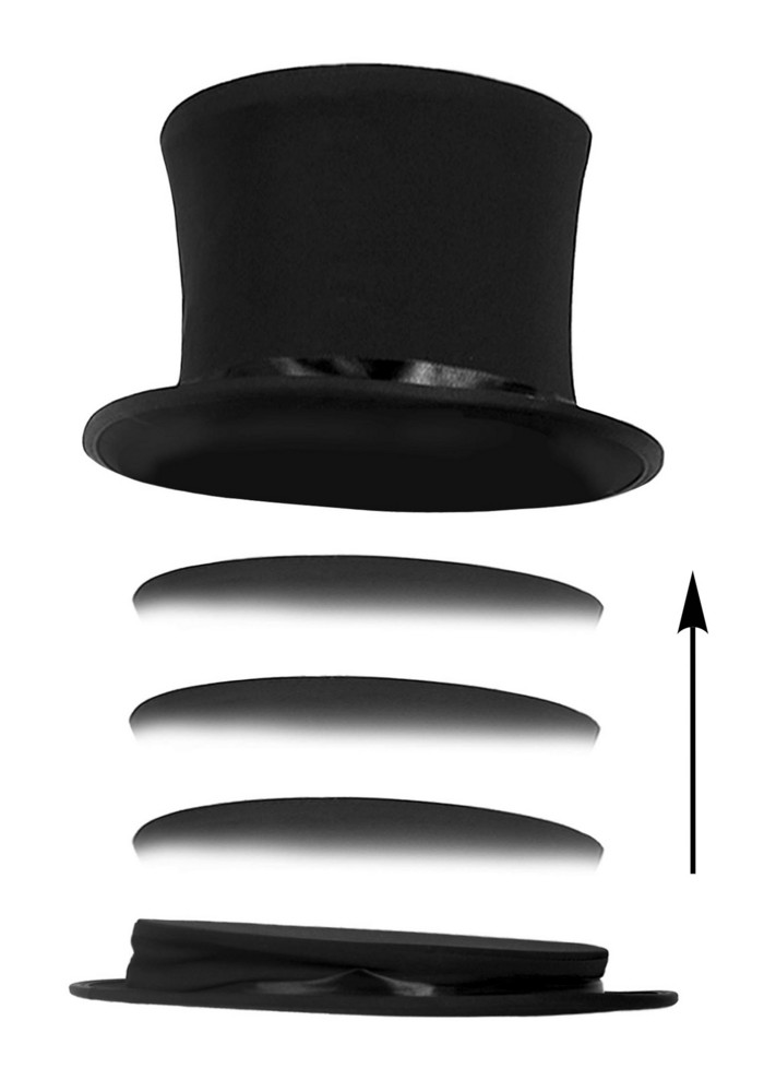 Deluxe collapsible top hat.  