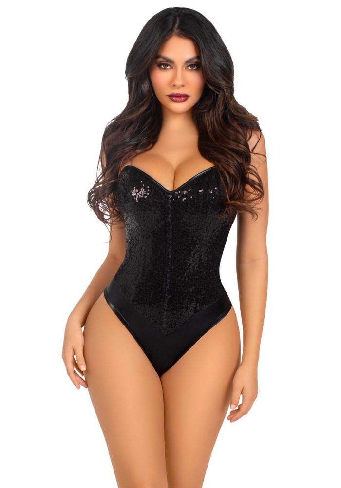 Sequin boned bodysuit  