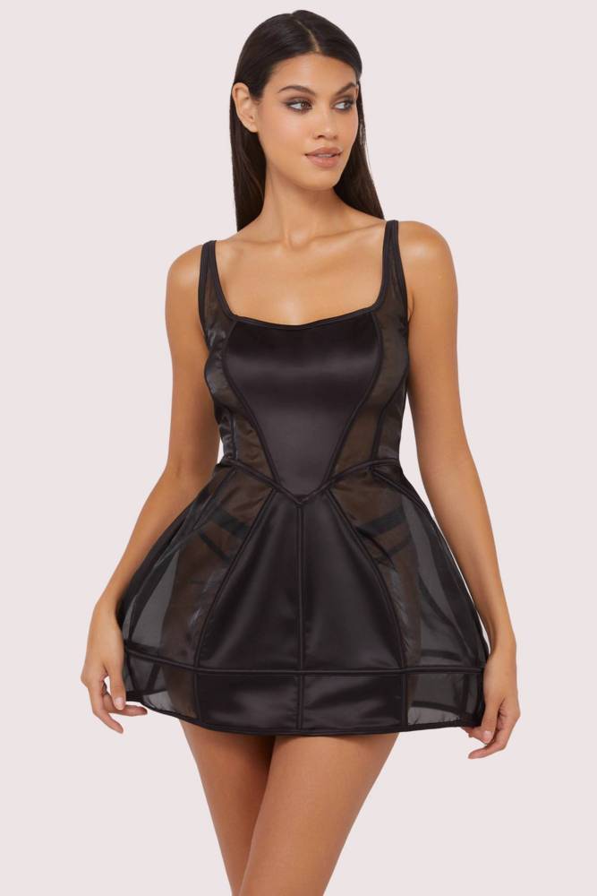 Gracie Black Boned Underbust Dress  