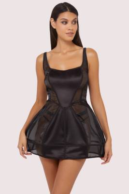 Gracie Black Boned Underbust Dress 