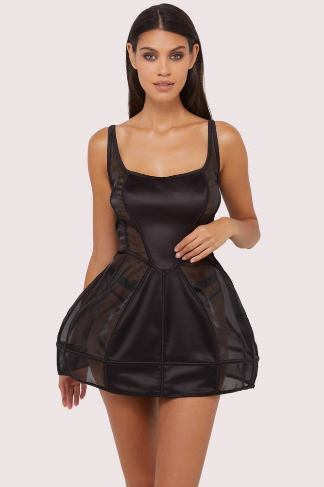 Gracie Black Boned Underbust Dress  