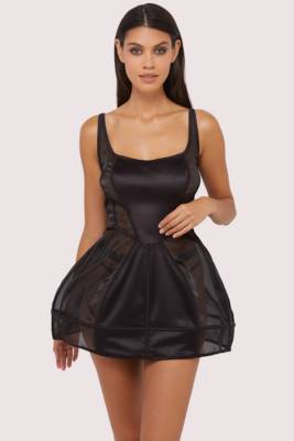 Gracie Black Boned Underbust Dress 