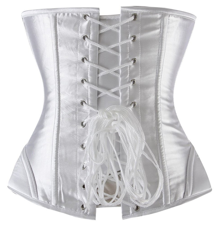 Metal Boned Corset White  