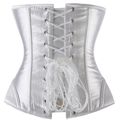 / Metal Boned Corset White