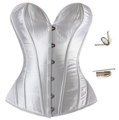 / Metal Boned Corset White