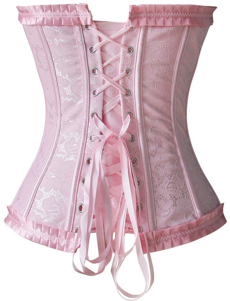 Strapless Pink Burlesque Corset  