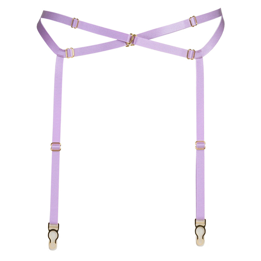 Bondage Garter Belt in Lavender  