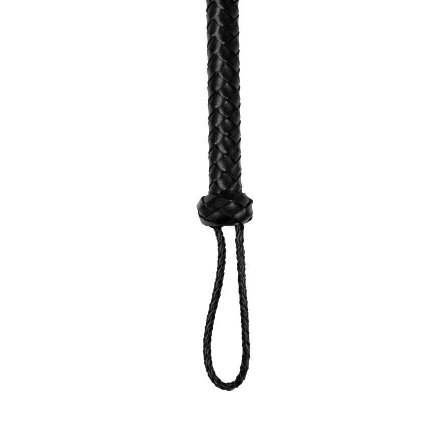 PU Leather Whip with Knot Detail - Black  