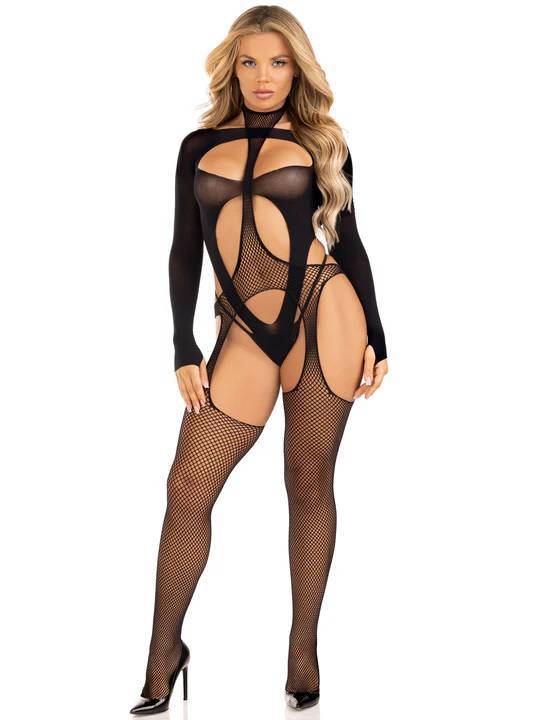 Suspender Bodystocking and Cut-Out Teddy  