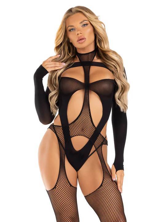 Suspender Bodystocking and Cut-Out Teddy  