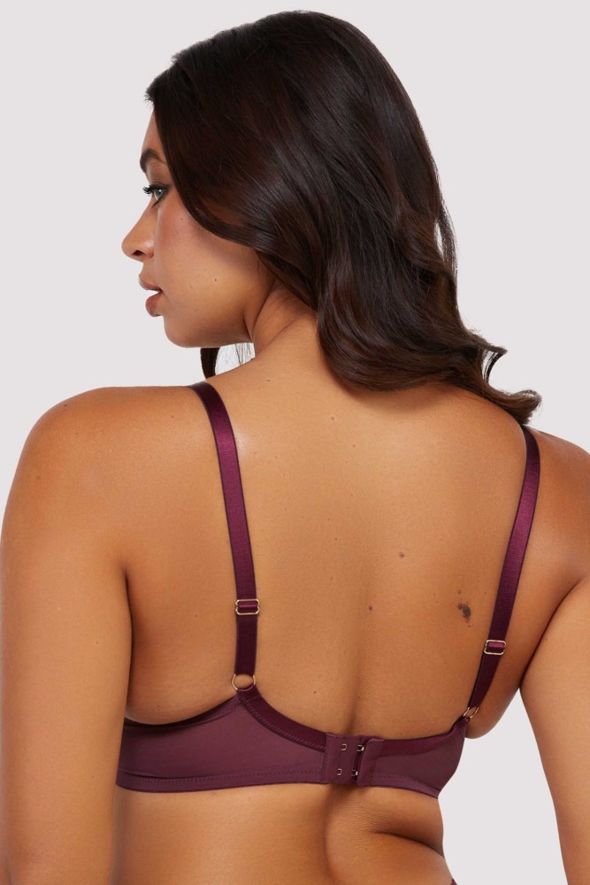 Ramona wine Mesh Bra  