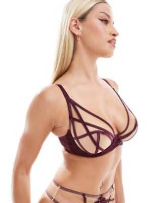 Ramona wine Mesh Bra 