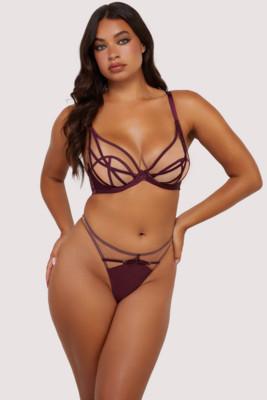 / Ramona wine Mesh Bra