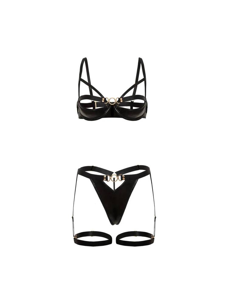 Fetish Please Me Cage Bra Set  