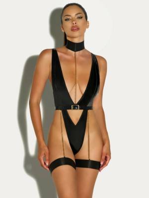 Fetish Harness Haven Plunge Teddy 