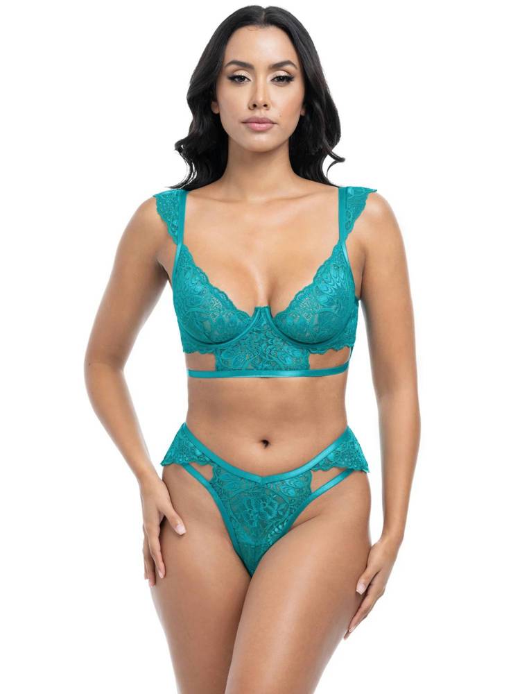 Farah Longline Lace Bra Set  