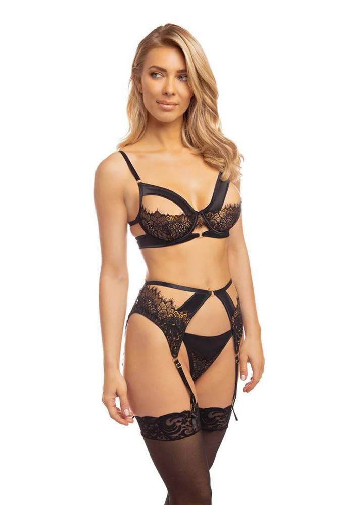 Ingrid Peek-A-Boo 3 Piece Bra Set  